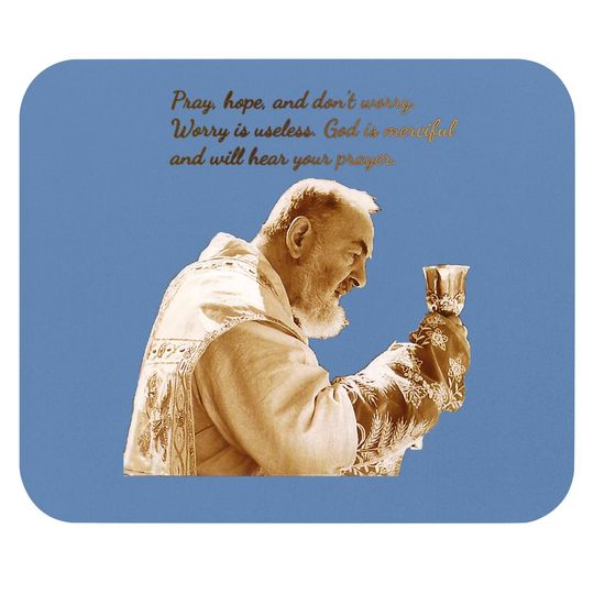 St Padre Pio Prayer Cross Catholics Holy Saints Mouse Pad
