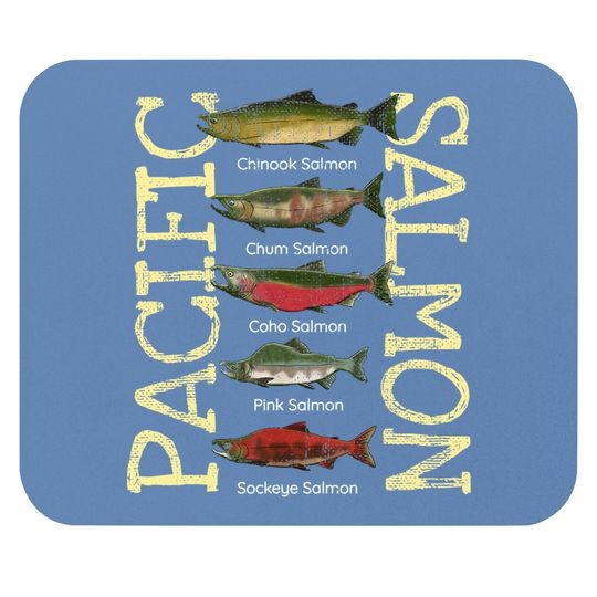 Pacific Salmon Fishing Mouse Pad