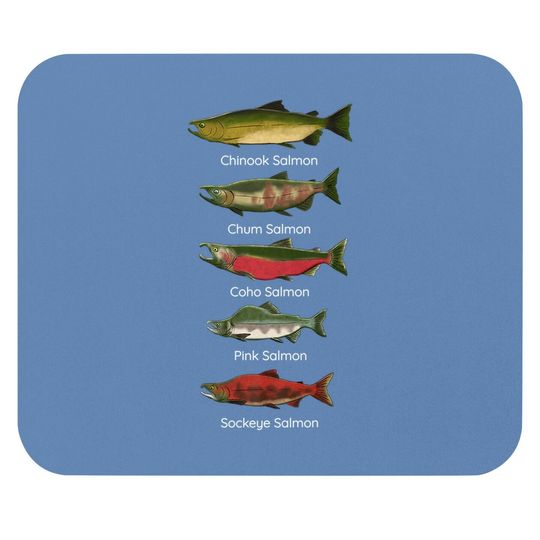 Pacific Salmon Fishing Mouse Pad