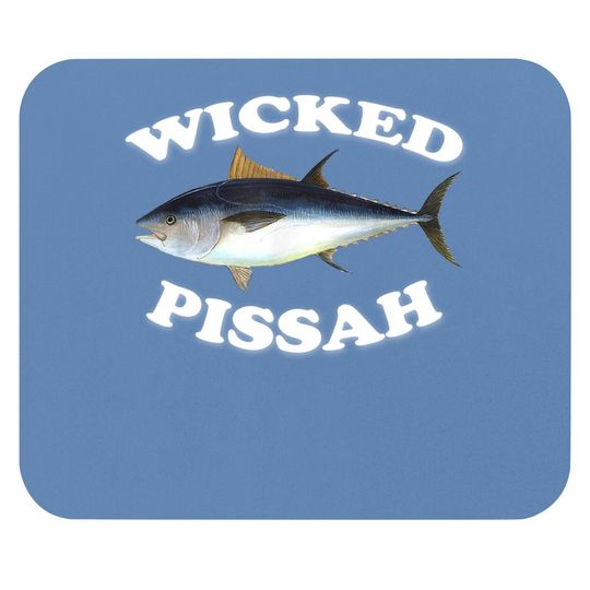 Wicked Pissah Bluefin Tuna Illustration Fishing Angler Gear Mouse Pad
