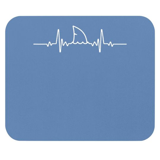 Shark Heartbeat Mouse Pad | Shark Lovers | Fin | Ocean Animal
