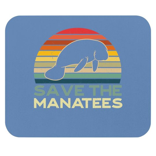 Save The Manatees Sea Cows Dugong Mouse Pad