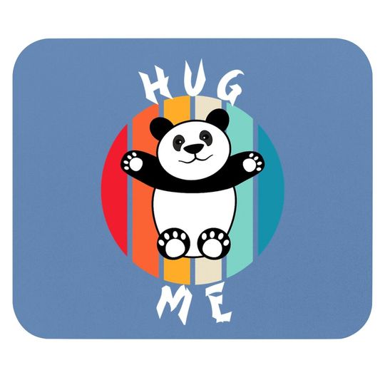Retro Style Hug Me Panda Mouse Pad