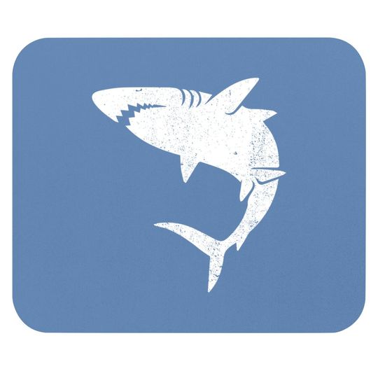 Graphic Great White Shark Family Mouse Pad