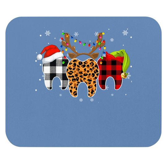 Merry Christmas Tooth Costume Dental Assistant Xmas Mouse Pad