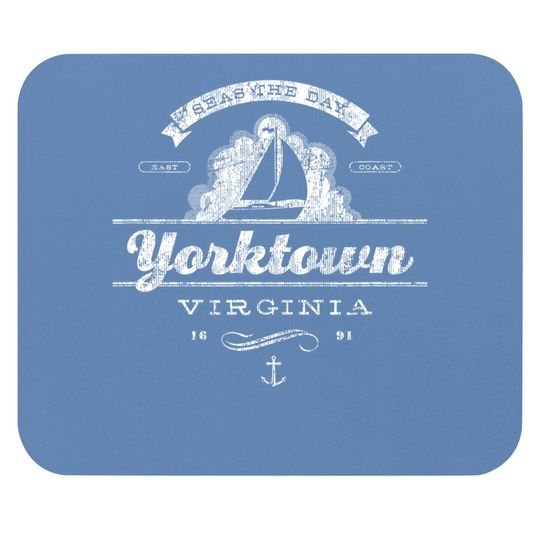 Yorktown Va Sailboat Mouse Pad Vintage Nautical Throwback Mouse Pad