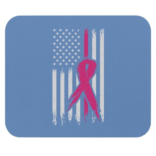 Blittzen Breast Cancer Flag Mouse Pad