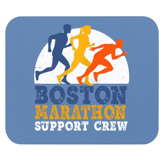 Boston Annual Marathon Runner 26.2 Miles Long Support Crew Mouse Pad