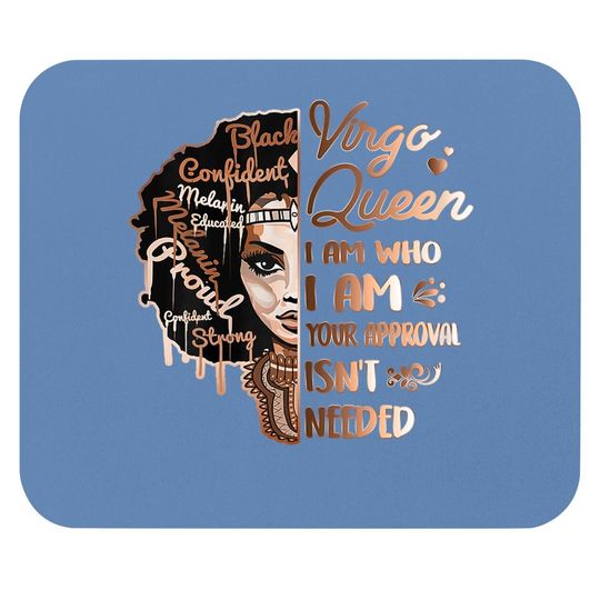 Virgo Queen Birthday Zodiac Black Mouse Pad