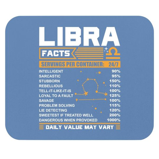 Libra Birthday Facts Mouse Pad