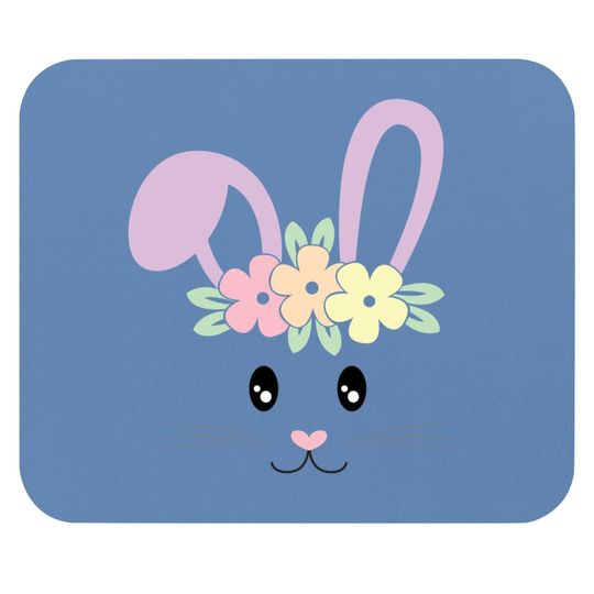 Easter Bunny Face Pastel Mouse Pad For Girls And Toddlers Mouse Pad