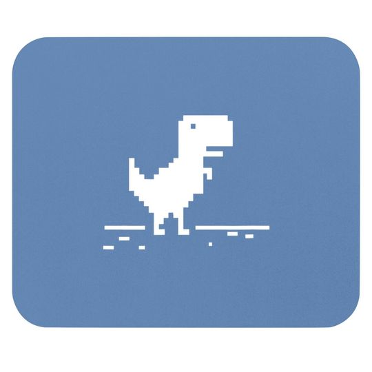 T-rex Geek Dinosaur Pixel Art No Internet Connection Mouse Pad