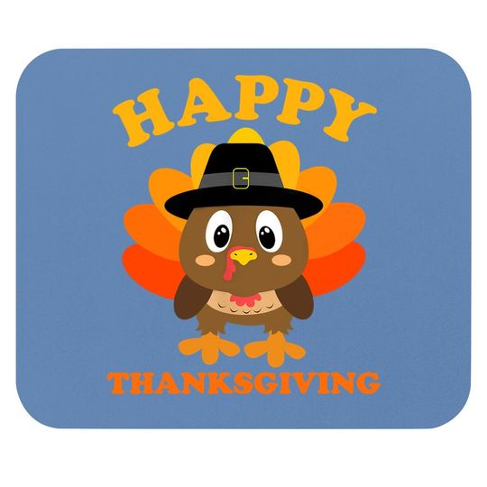 Happy Thanksgiving Mouse Pad For Boys Girls Pilgrim Turkey Mouse Pad