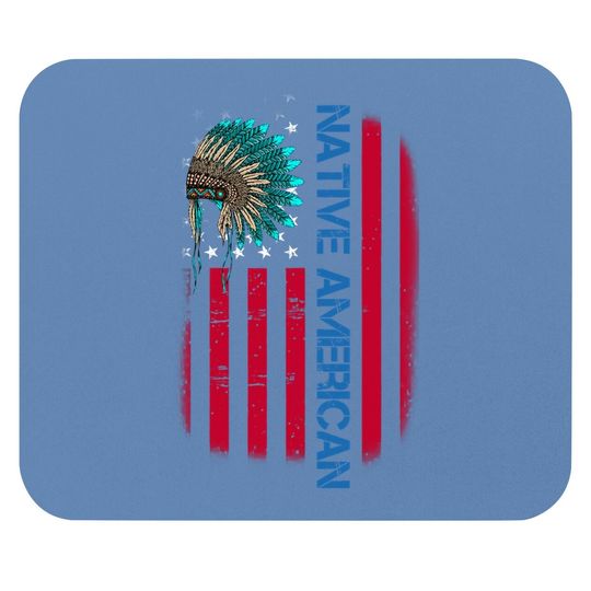 Native American Day Vintage Flag Usa Mouse Pad