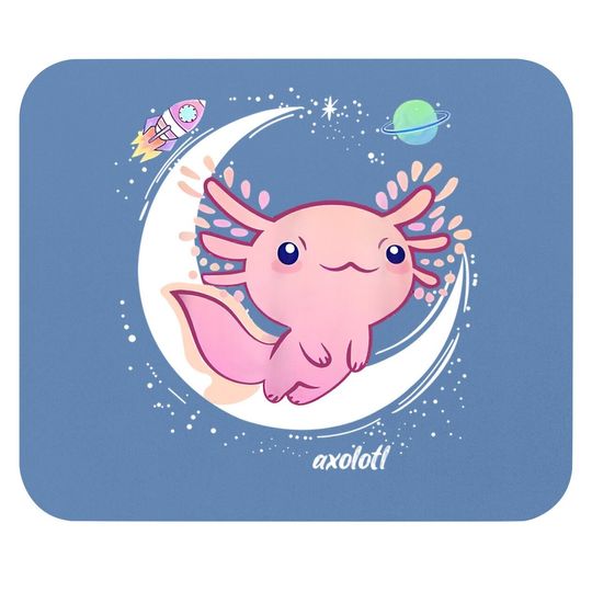 Space Axolotl Kawaii Mouse Pad Pastel Goth | Japan Anime Comic Mouse Pad
