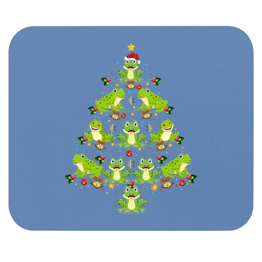 Frog Christmas Tree Gift Christmas Frog Mouse Pad
