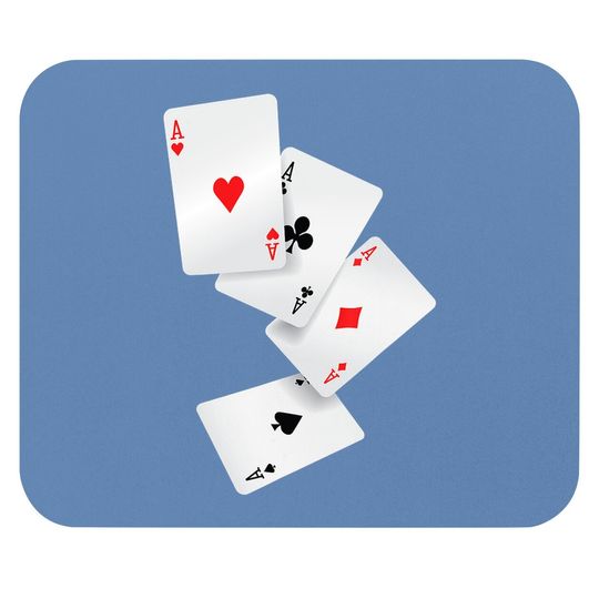 Four Aces Poker Pro Lucky Player Winner Costume Hand Gifts Mouse Pad