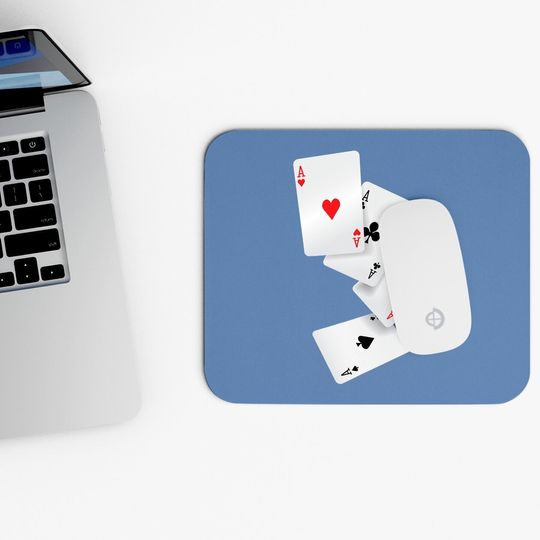 Four Aces Poker Pro Lucky Player Winner Costume Hand Gifts Mouse Pad