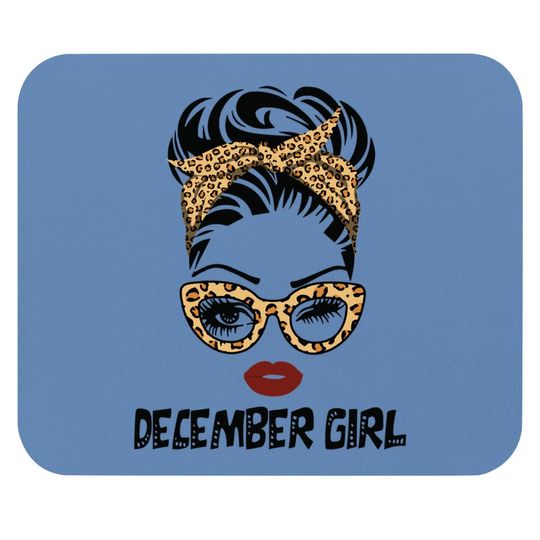 December Birthday Costume Leopard Prints Girl Mouse Pad