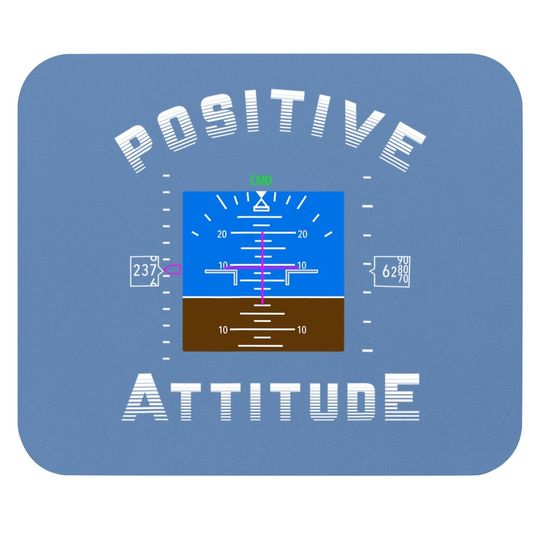 Positive Attitude Aviation Pilot Gift Primary Flight Display Mouse Pad