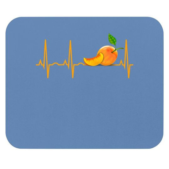 Peach Fruit Heartbeat Mouse Pad