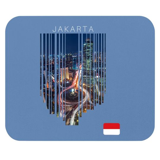 Jakarta Indonesia Flag Mouse Pad