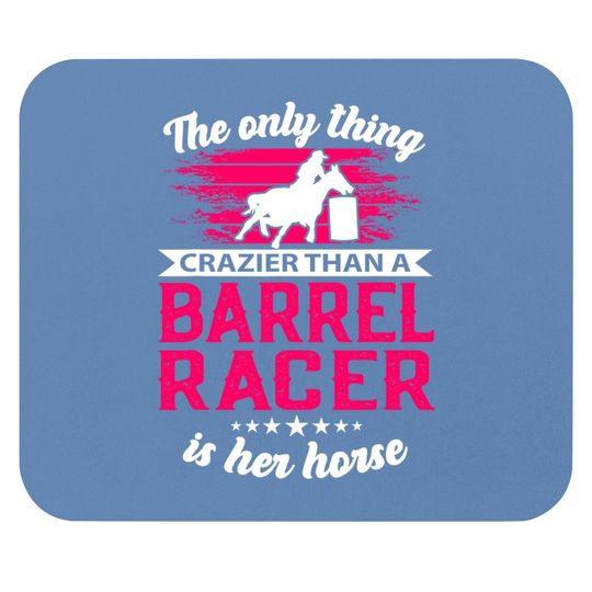 Barrel Racing Roping Horseback Riding Horse Rodeo Cowgirl Mouse Pad