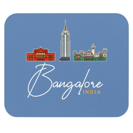 Bangalore India City Skyline Map Travel Mouse Pad