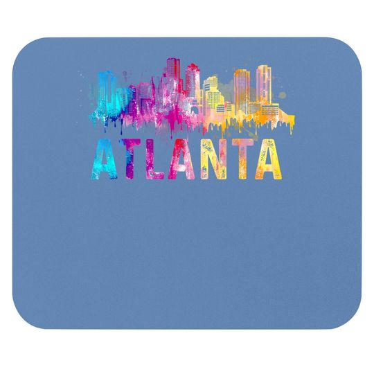 Atlanta Georgia Retro Watercolor Skyline Gifts Mouse Pad