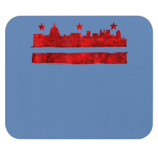 Vintage Skyline Washington Dc Flag Cities Usa Pride Mouse Pad