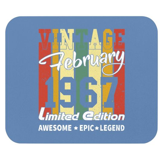 Vintage Limited Edition Birthday Decoration February 1967 Mouse Pad