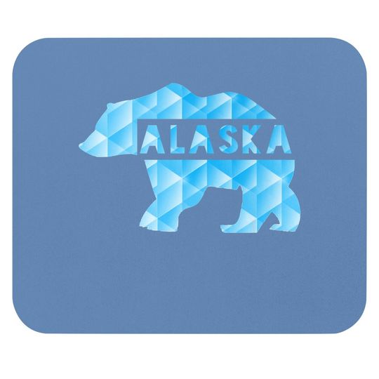 Alaska State Pride Proud Alaskan Blue Grizzly Mouse Pad