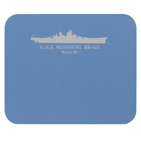 Missouri Battleship Tech Drawing Mouse Pad