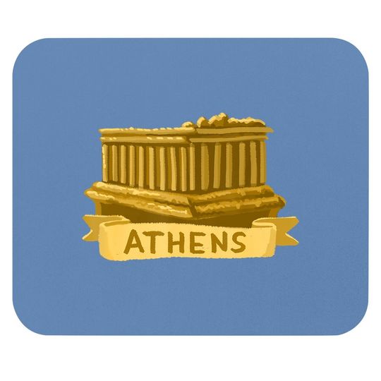 Athens Greece Acropolis Parthenon Gold Mouse Pad