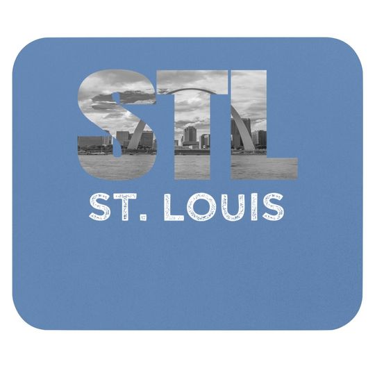 Downtown St Louis Missouri Skyline Art Gateway Arch Mouse Pad