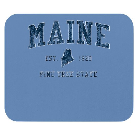 Retro Maine Vintage State Mouse Pad