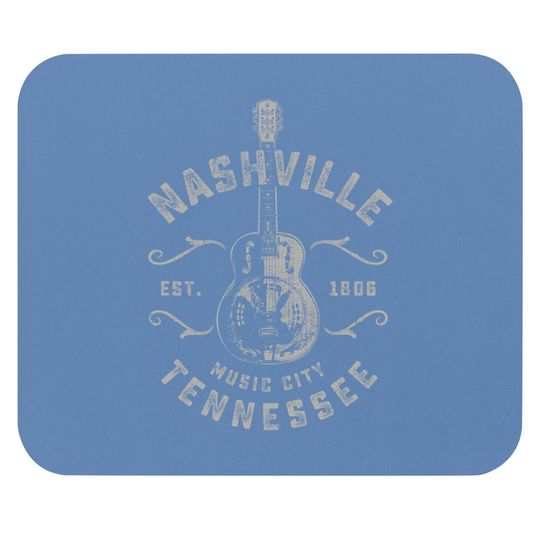 Nashville Music City Usa Vintage Mouse Pad