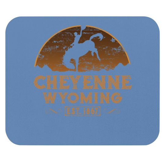 Cheyenne Wyoming Rodeo Cowboy Mouse Pad