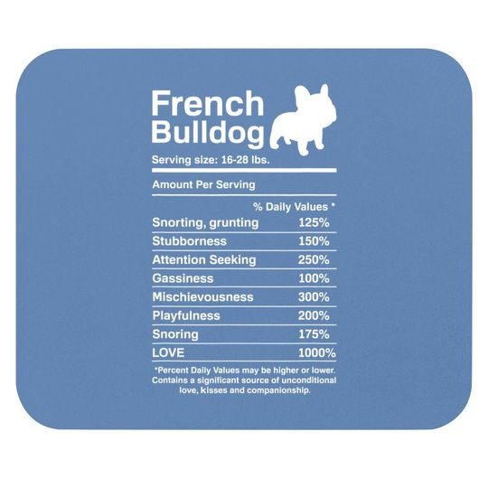 French Bulldog Facts Nutrition Mouse Pad