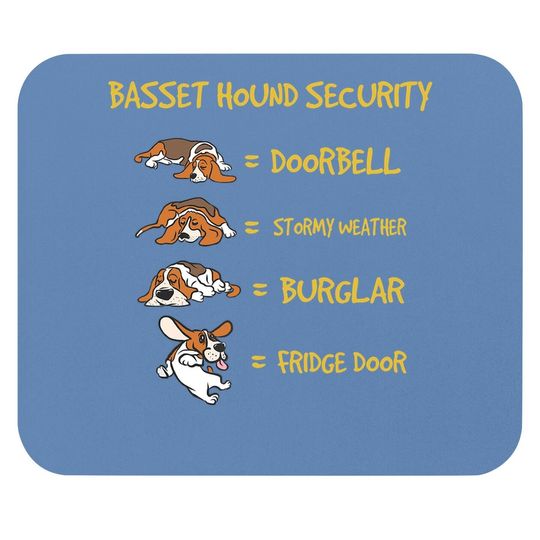 Basset Hound Security Mouse Pad