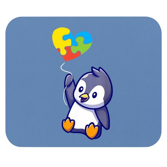 Penguin Autism Awareness Day Puzzle Piece Mouse Pad