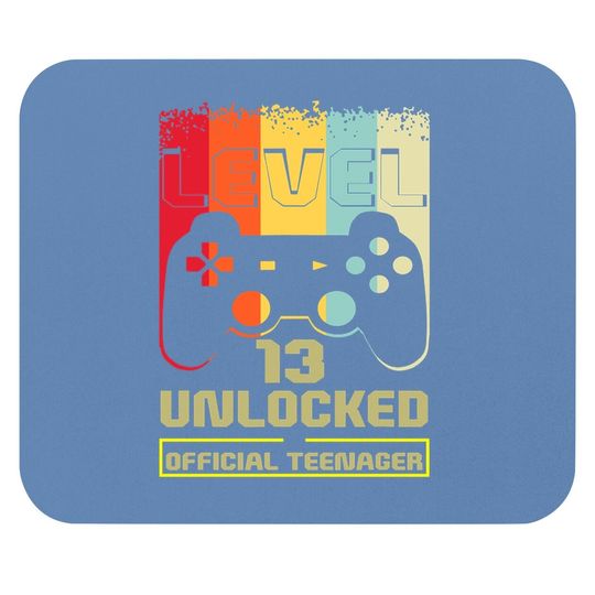 13th Birthday Level 13 Unlocked  Mouse Padnager Vintage Mouse Pad
