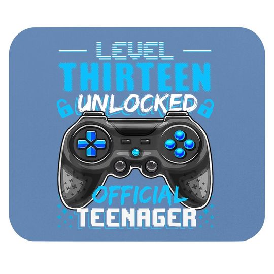 Level 13 Unlocked  Mouse Padnager Video Game 13th Birthday Mouse Pad