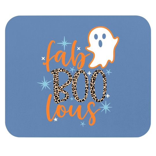 Halloween Fab Boo Lous Leopard Ghost Mouse Pad