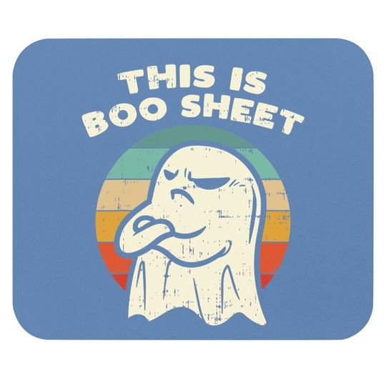 This Is Boo Sheet Ghost Retro Halloween 2021 Mouse Pad