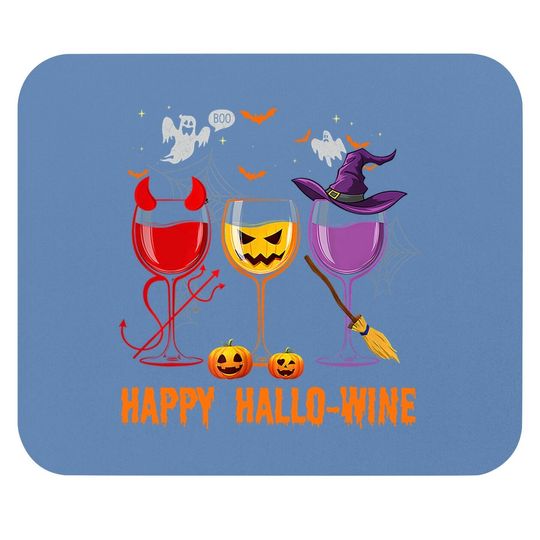 Happy Hallo Wine Glass Wine Drinking Mouse Pad