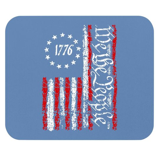 Patriotic Vintage Usa Flag 1776 Mouse Pad