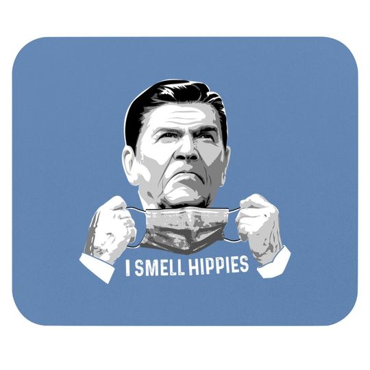 Vintage I Smell Hippies Funny Ronald Reagan Mouse Pad