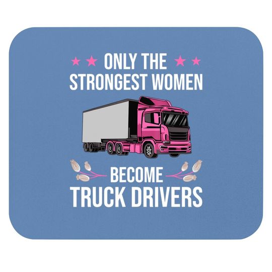Female Truck Driver Design Mouse Pad