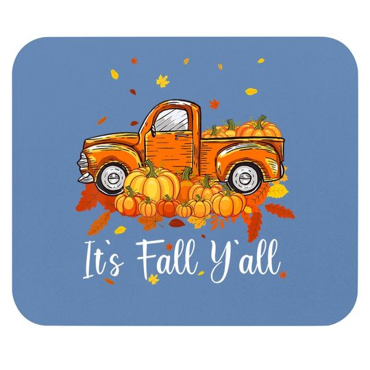 It's Fall Y'all Pumpkin Truck Autumn Tree Hello Fall Mouse Pad